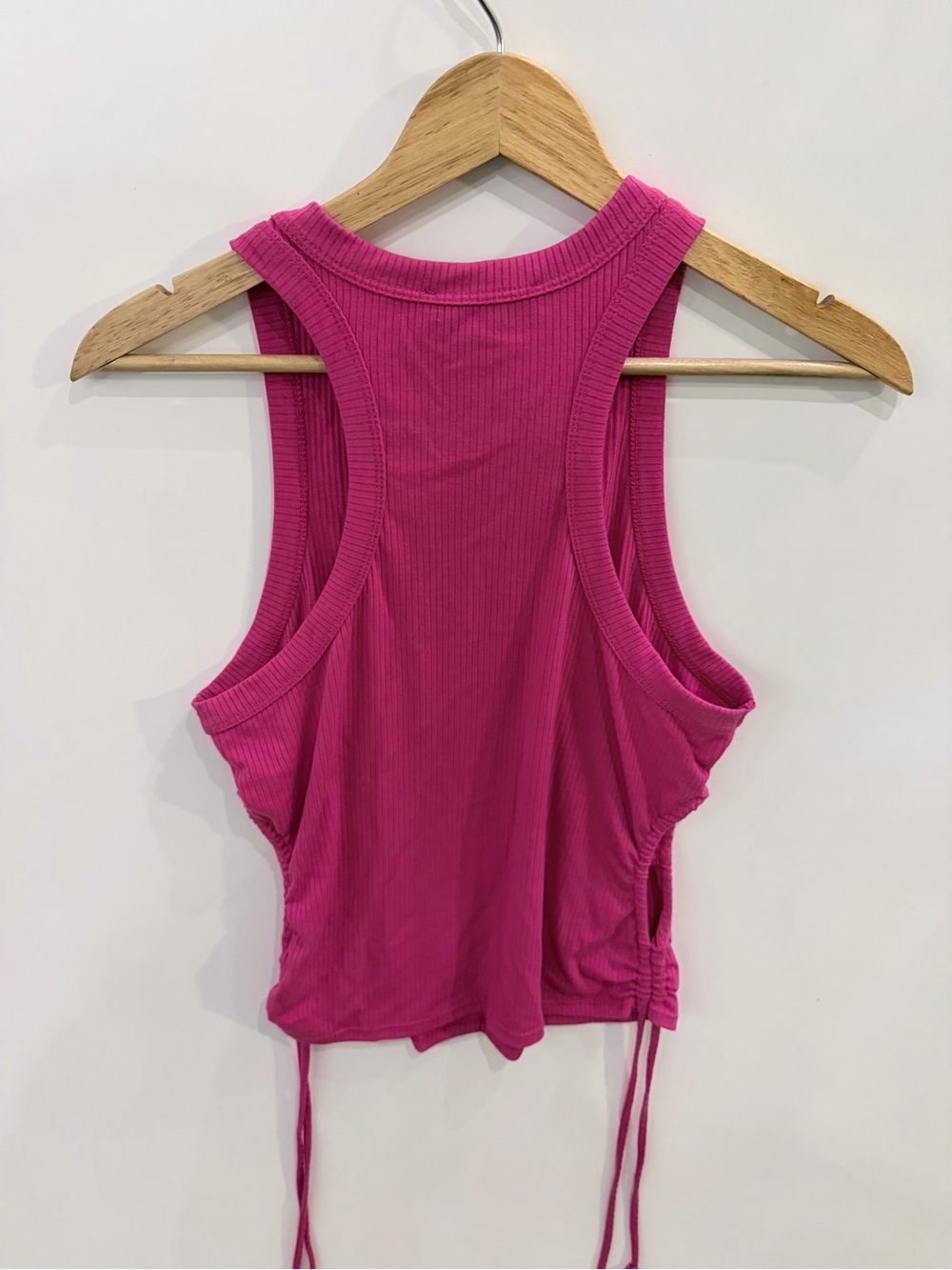 Lulus Hot Pink Ribbed Side-Cut Tank - Picture 8 of 8